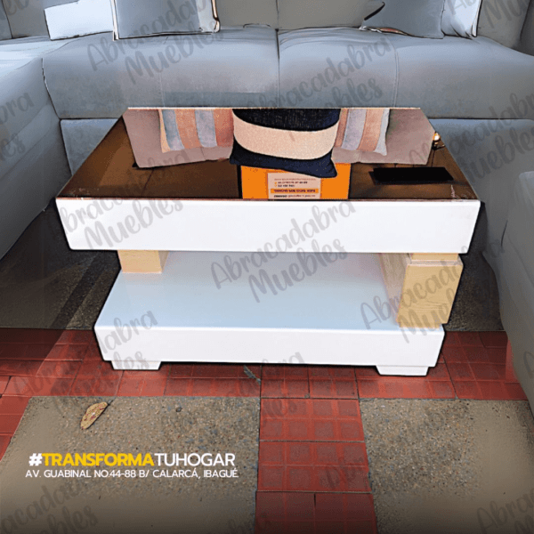 Mesa de centro Torre con espejo
