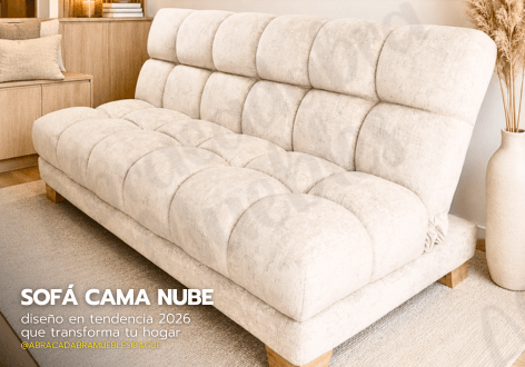 Lee más sobre el artículo Sofá Cama Nube: diseño en tendencia 2026 que transforma tu hogar